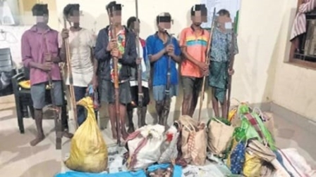 9 poachers held with firearms, sambar meat in Odisha's Similipal